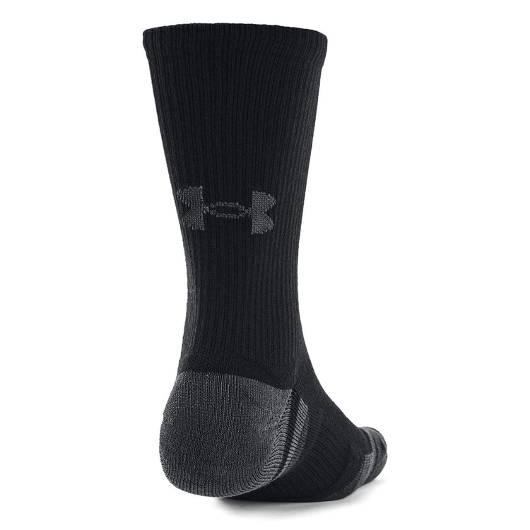 UA Performance Tech 3PK Crew Black - Set da Tre Paia di Calzini Neri 77-1379512-1  UNDER ARMOUR 