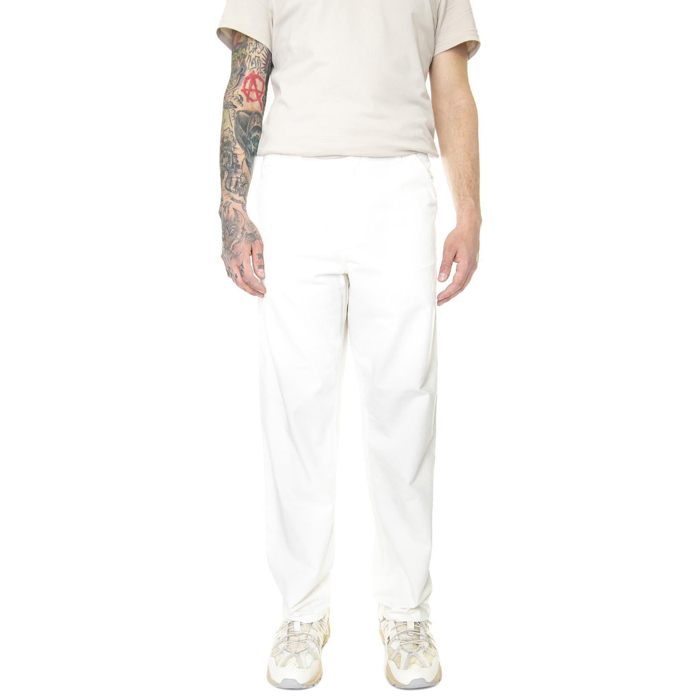 Single Knee Pant Off-White Rinsed - Pantaloni Denim Jeans Uomo Bianchi I031499-35002  CARHARTT WIP 