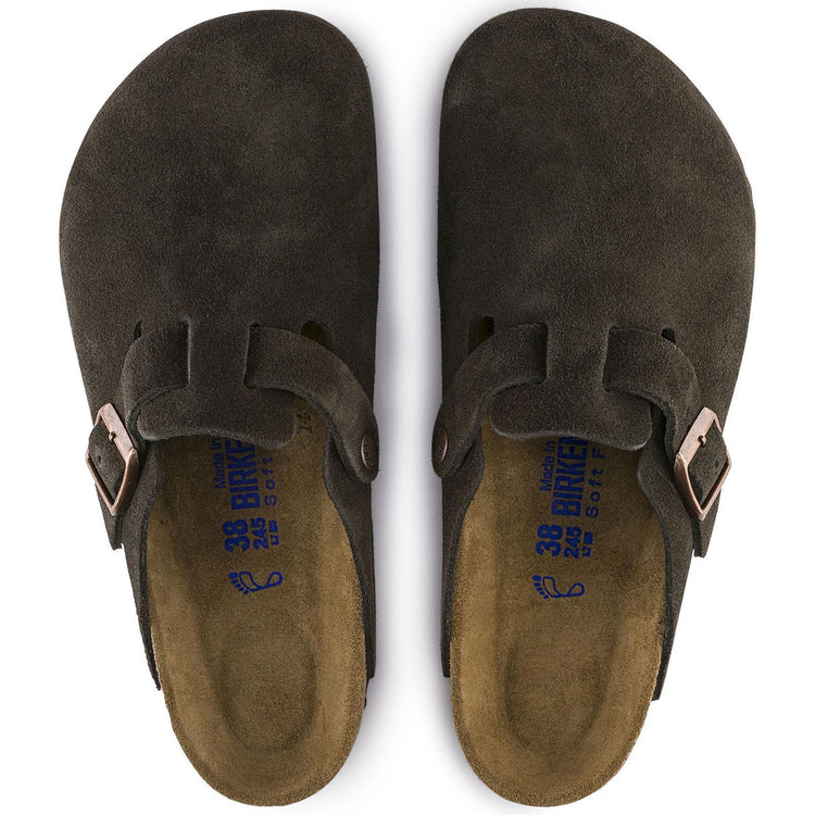 Mens Boston Soft Footbed Mocha Brown Sandals - Narrow Fit 660463 . BIRKENSTOCK 