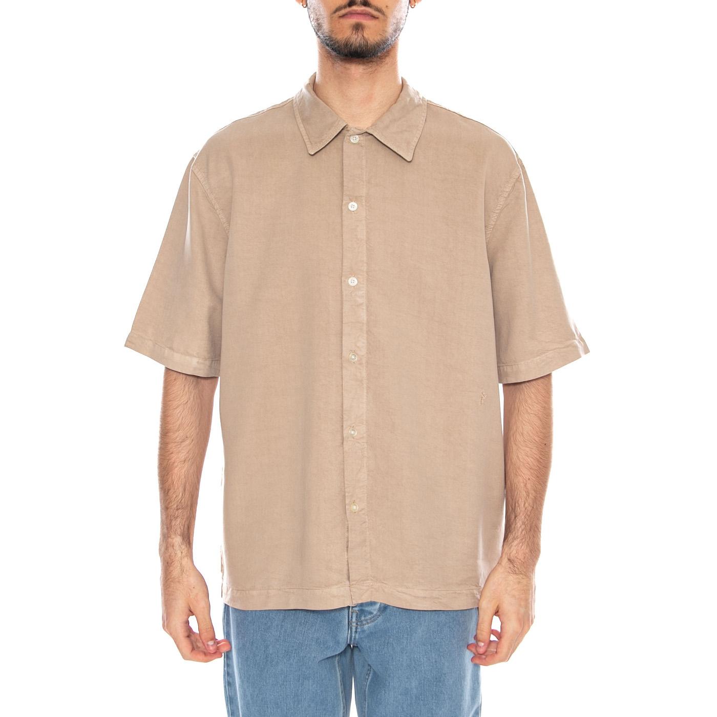 Rhys_MS Shirt Sand Grey - Camicia Maniche Corte Uomo Beige 331313 602 ELVINE 
