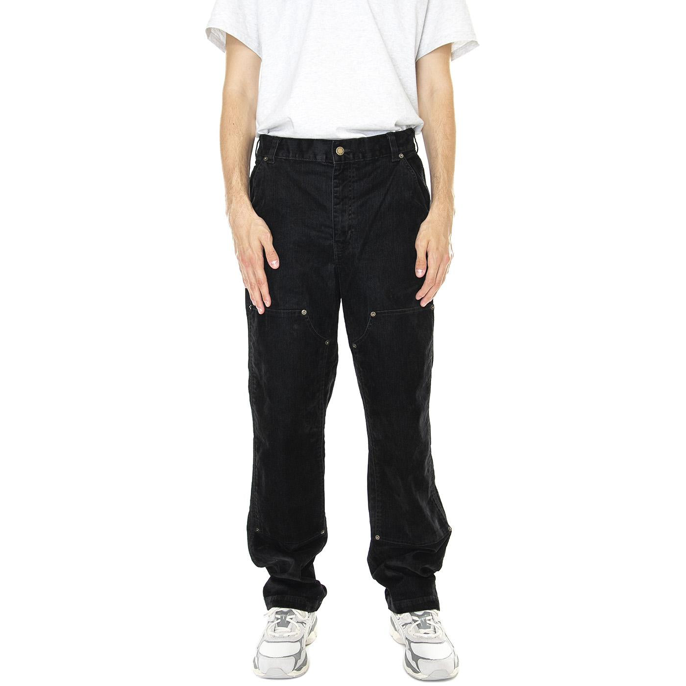 M' OC x DICKIES Flock Utility Pant Black - Pantaloni Uomo Neri DK0A4Y4ZBLK1  DICKIES 