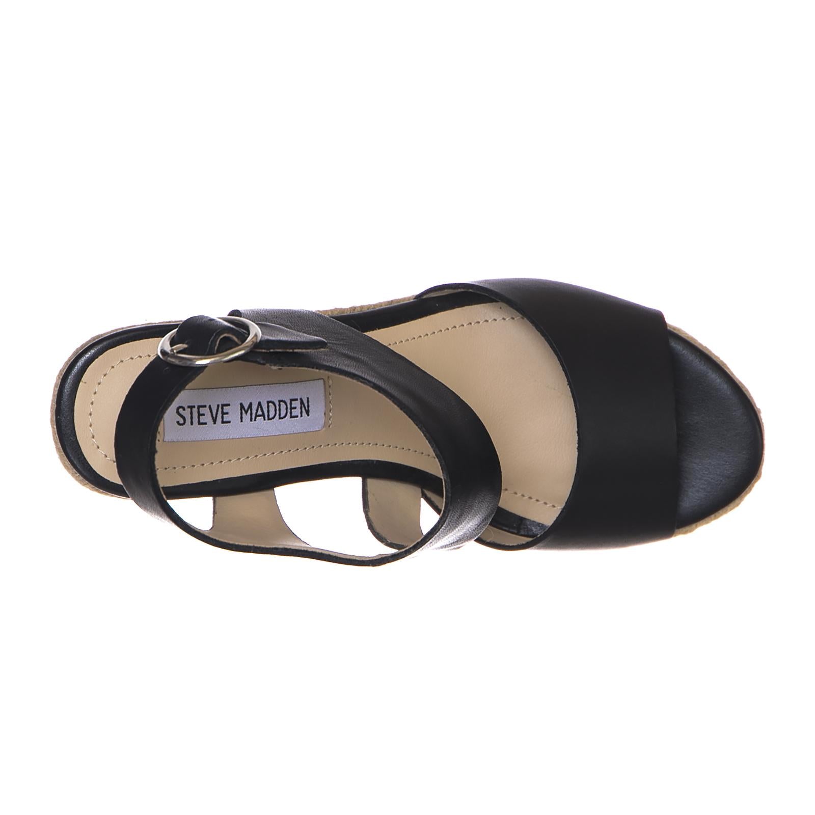 WAVVI BLACK LEATHER SMSWAVVI-BLK  STEVE MADDEN 