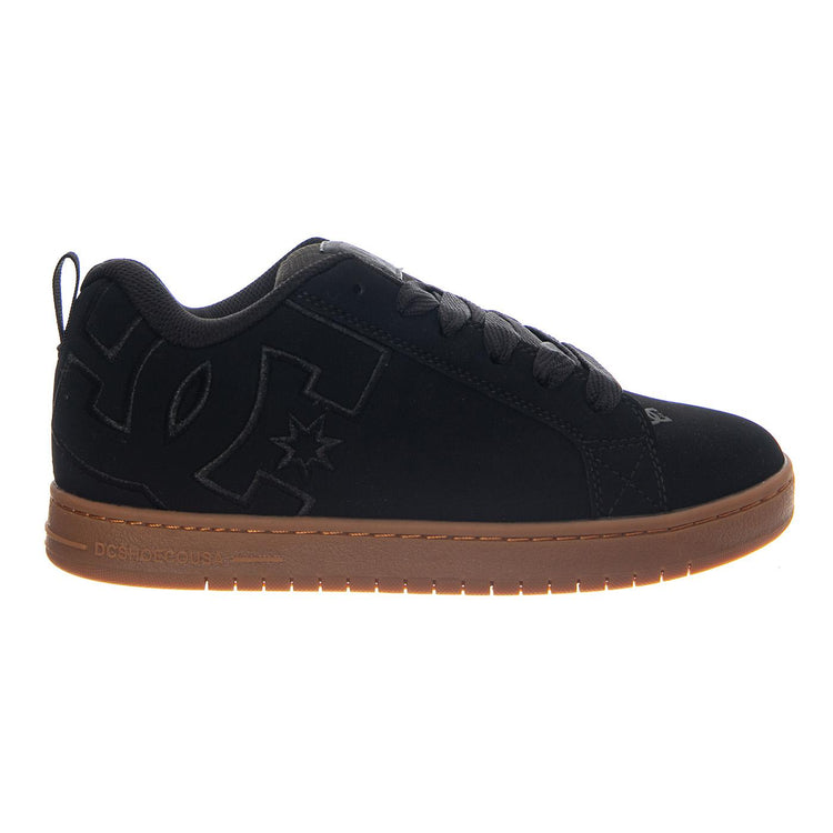 DC Shoes Black / Gum Court Graffik - Scarpe Stringate Uomo Nere 300529-BGM-BLK-GUM . DC 