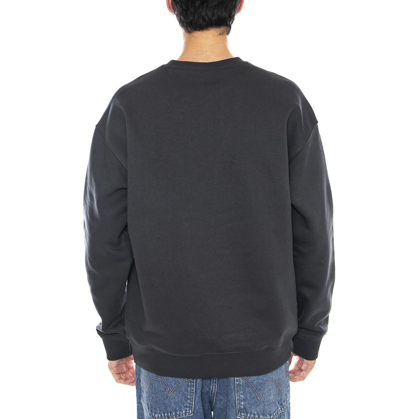 Workwear SWS Washed Black Sweat - Felpa Girocollo Uomo Nera 112372312 . LEE 