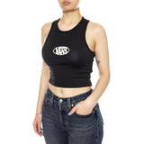 OVAL LOGO TANK BLACK - Damen Tank Top Schwarz VANS