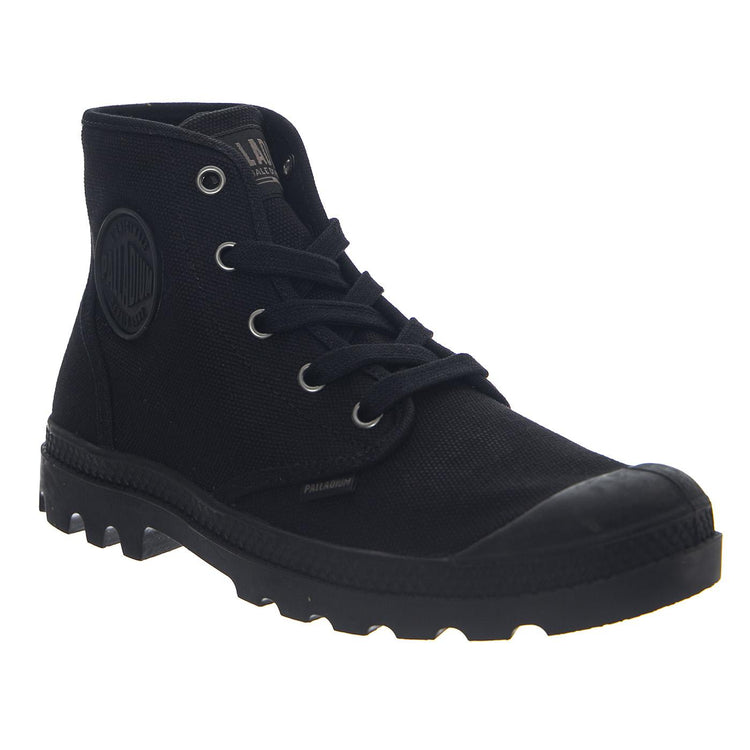 Pampa Hi Black/Black -- Scarpe Tela Alte Nere Donna PAS92352-060-M . PALLADIUM 