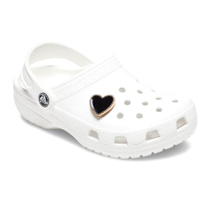 Black Heart with Gold Outline - Charm per Calzature Crocs Nero CR.3218 JIB UCOL CROCS 