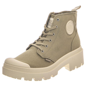 Pallabase Twill Dune - Scarpe Profilo Alto Donna Verdi PAS96907-297-M  PALLADIUM 