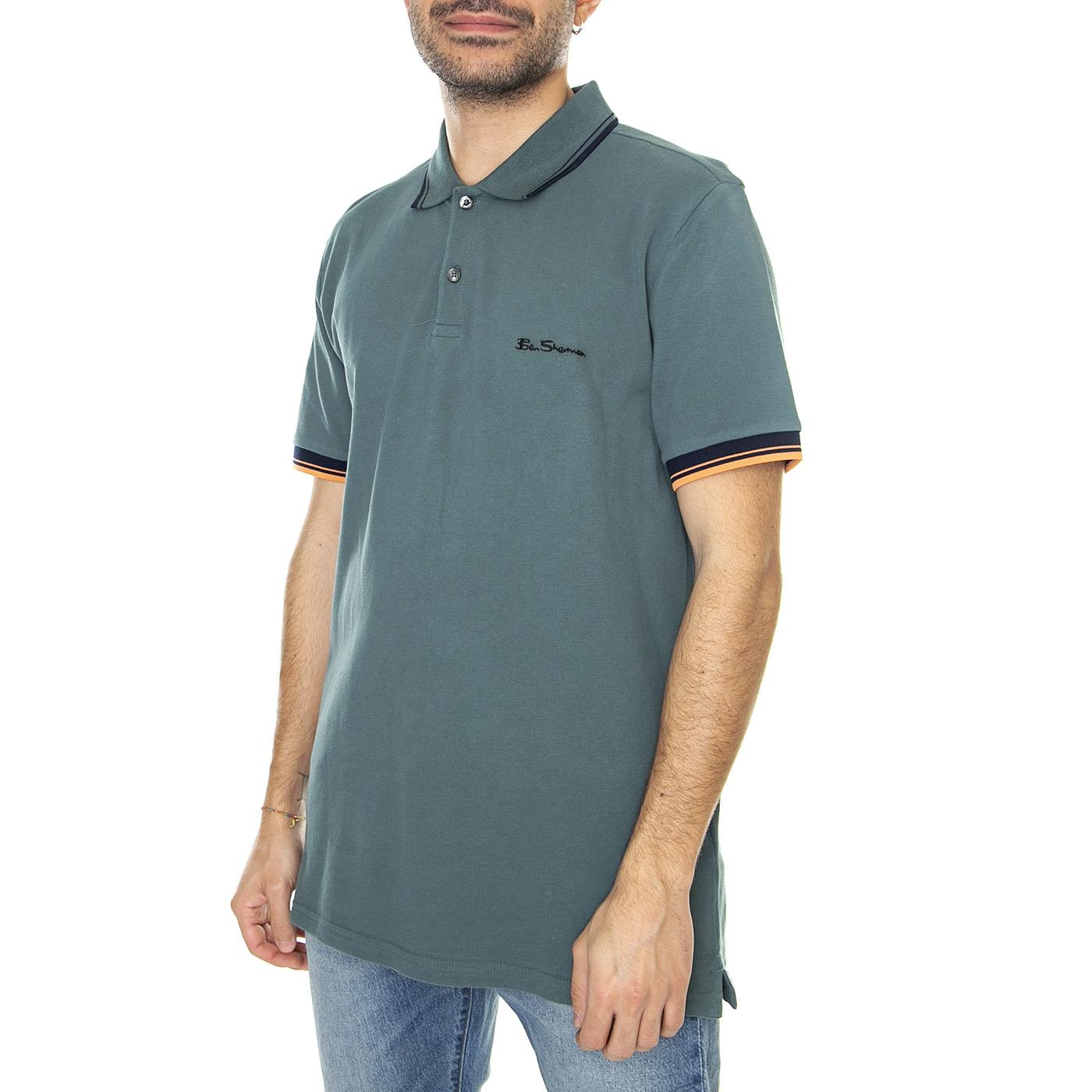 Signature Polo Jade - Polo Uomo Verde 59310-657  BEN SHERMAN 