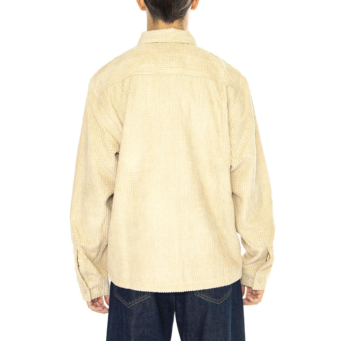 Cornelius Zip Shirt Oatmeal - Camicia Uomo Beige BU00185-OATML  HUF 