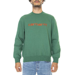 Carhartt Sweat Bonsaï / Brick - Felpa Girocollo Uomo Verde I030229-11YXX  CARHARTT WIP 