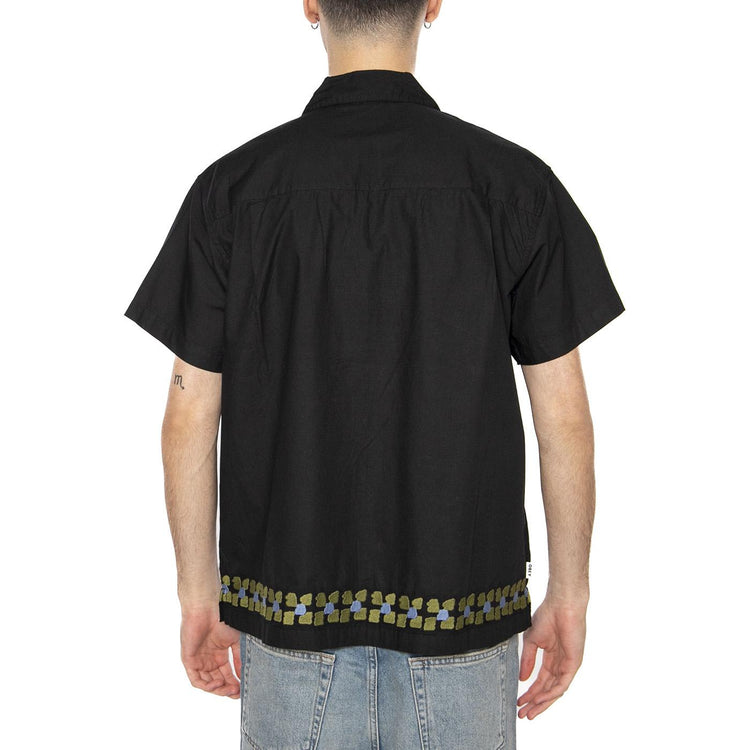 Ruben Woven SS Black Multi - Camicia Maniche Corte Uomo Nera 181210440-BKM  OBEY 