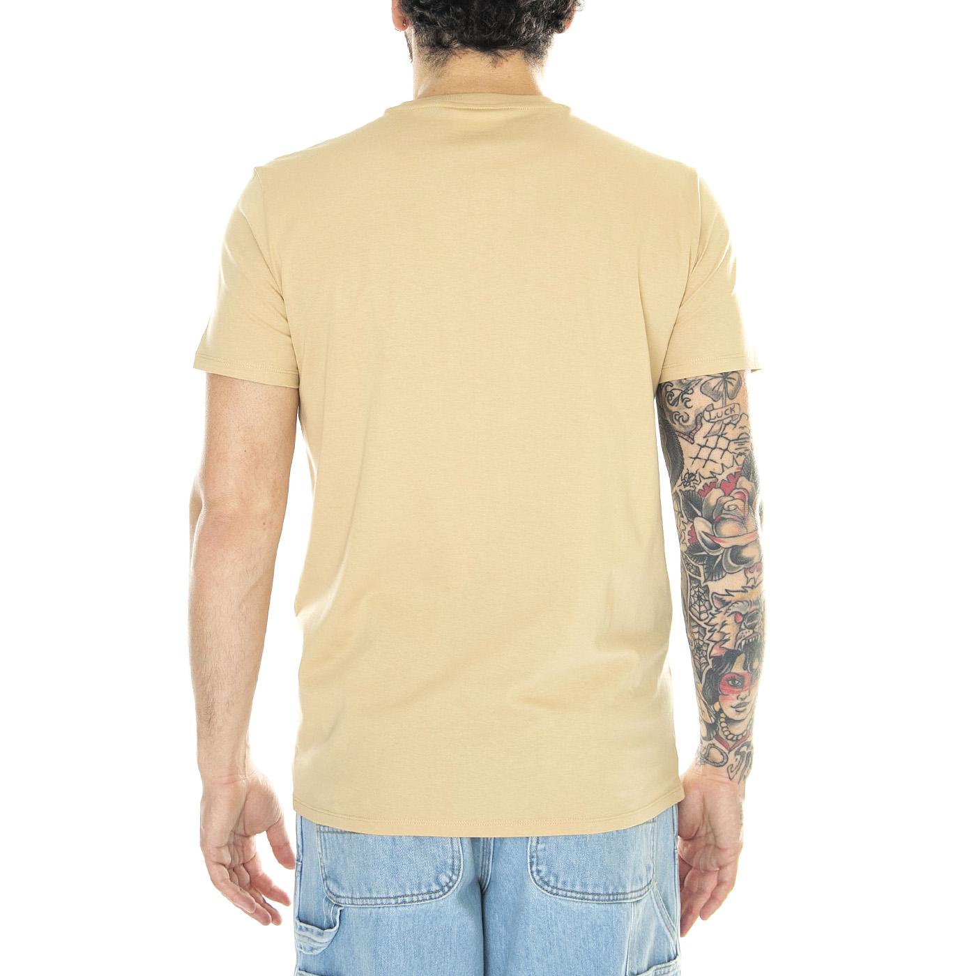 T-Shirt IQX - Maglietta Girocollo Uomo Beige TH6709-IXQ  LACOSTE 