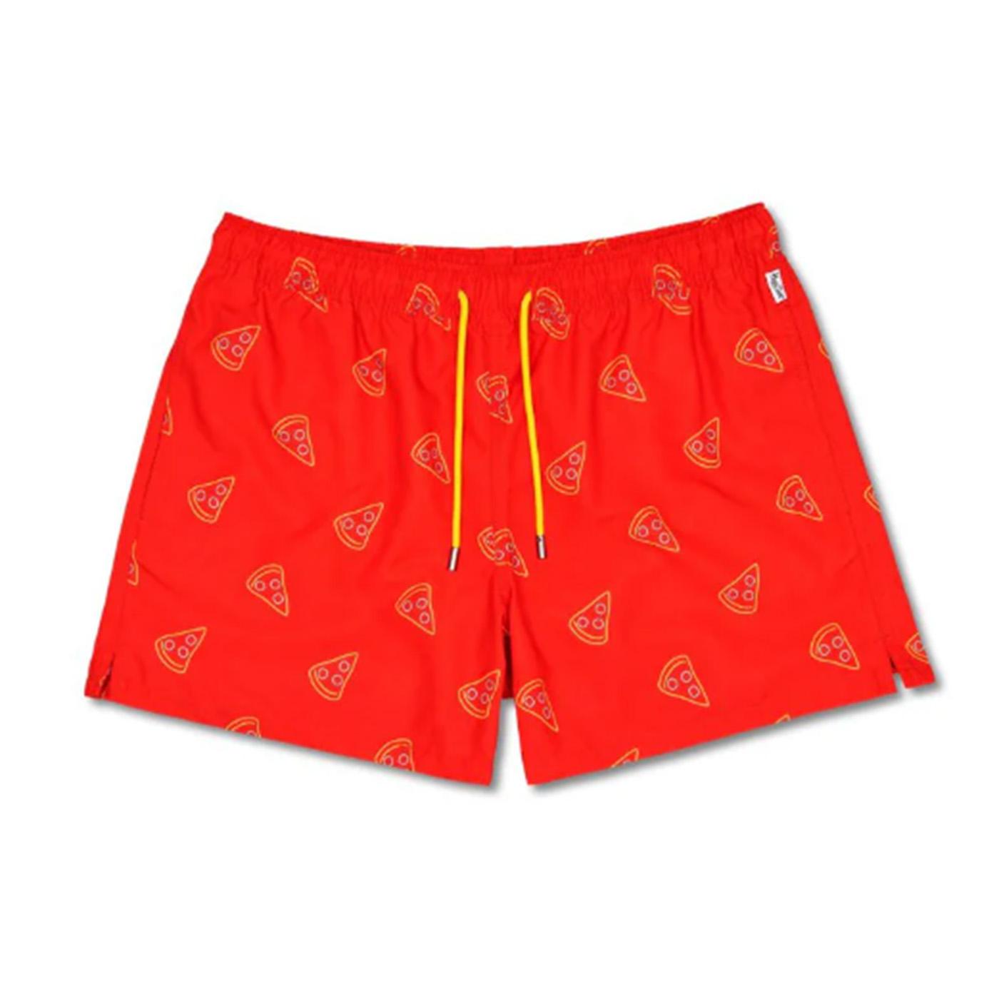 Pizza Slice Swimshorts 4300 - Costume da Bagno Uomo Rosso PZS116-4300-4300  HAPPY SOCKS 