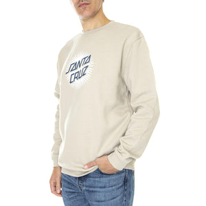 Daylight Dot Front Crew Nickel - Felpa Girocollo Uomo Beige SCA-CRW-1006  SANTA CRUZ 