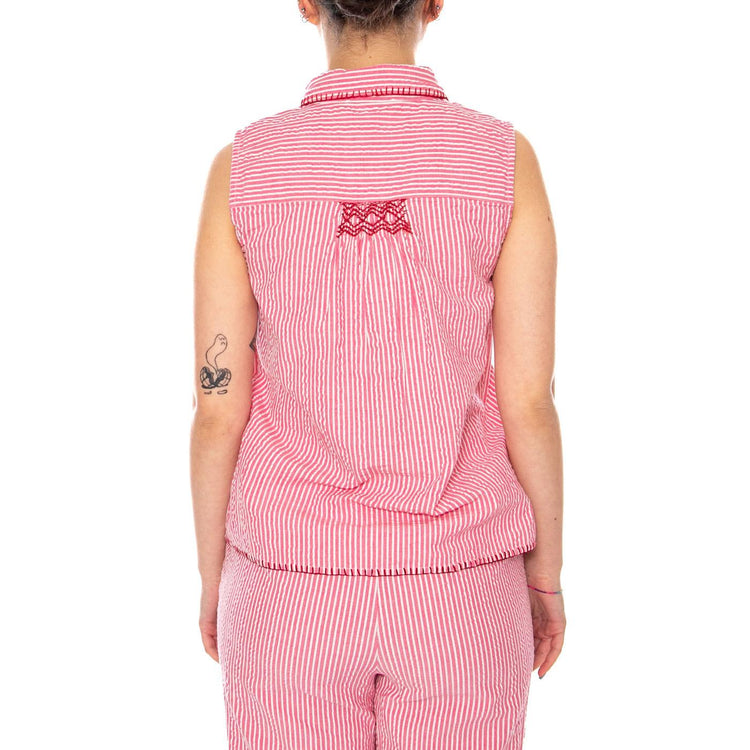 S/S BLOUSES-TOP PINK - Top Smanicato Donna Rosa 4.62.125.26 306 MD'M 