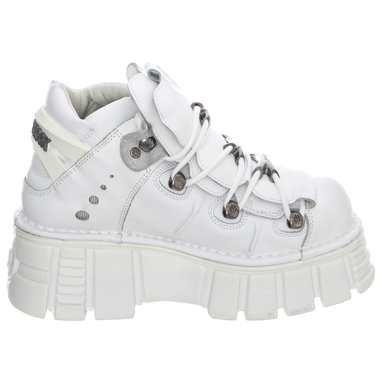 Napa 106-C65 Shoes - White - Scarpe Stringate Profilo Basso Donna Bianche NRSM-106-C65  NEW ROCK 