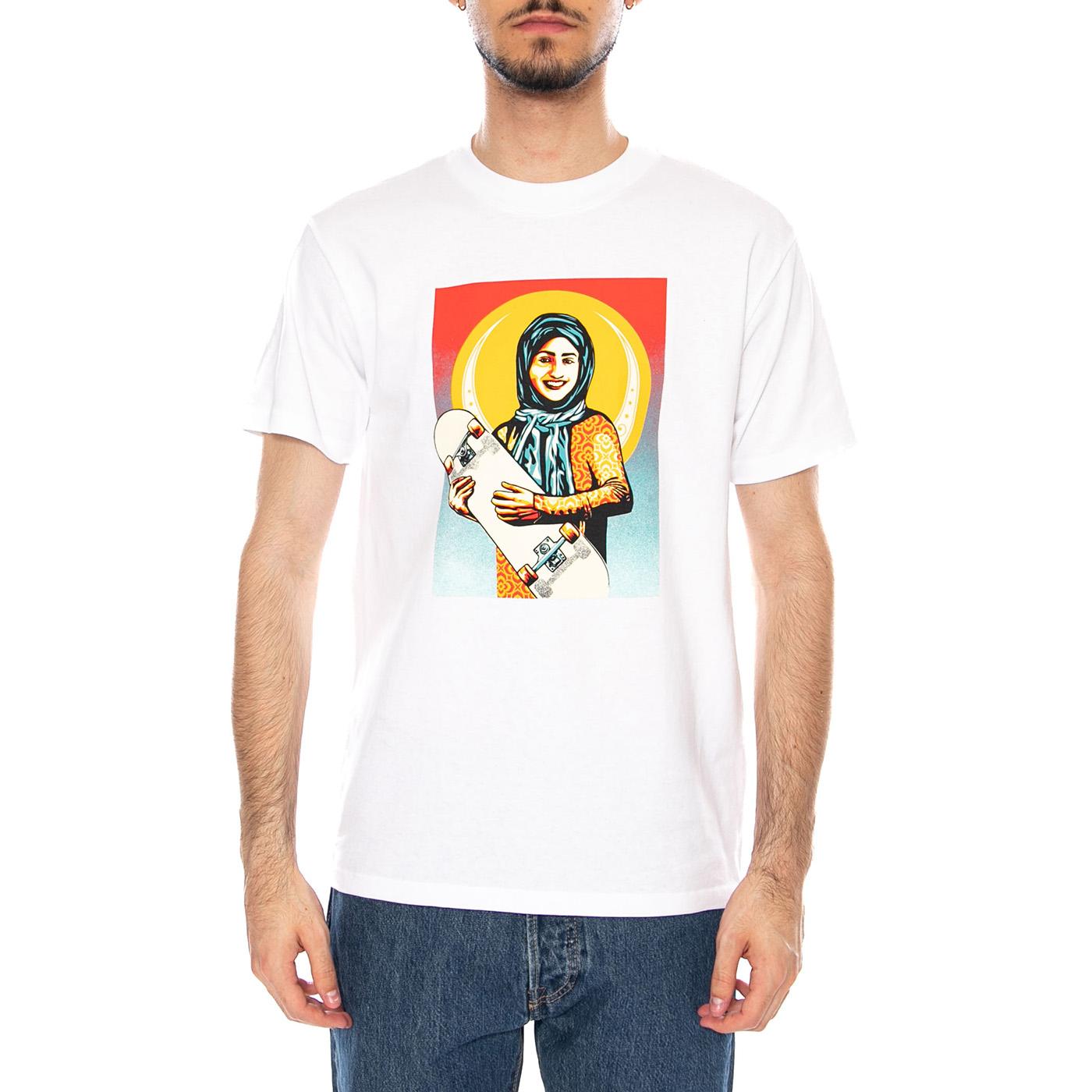 SKATEISTAN / OBEY TEE - Maglietta Girocollo Uomo Bianca 165264402 WHT OBEY 