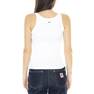 ESSENTIAL RACER TANK CAVIAR RIB NEUTRAL - Canotta Donna Bianca A3381 0000 LEVIS 