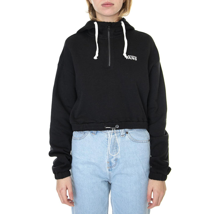 Wm Vine Hoodie Black - Felpa con Cappuccio Donna Nera VN0A4PSIBLK1  VANS 