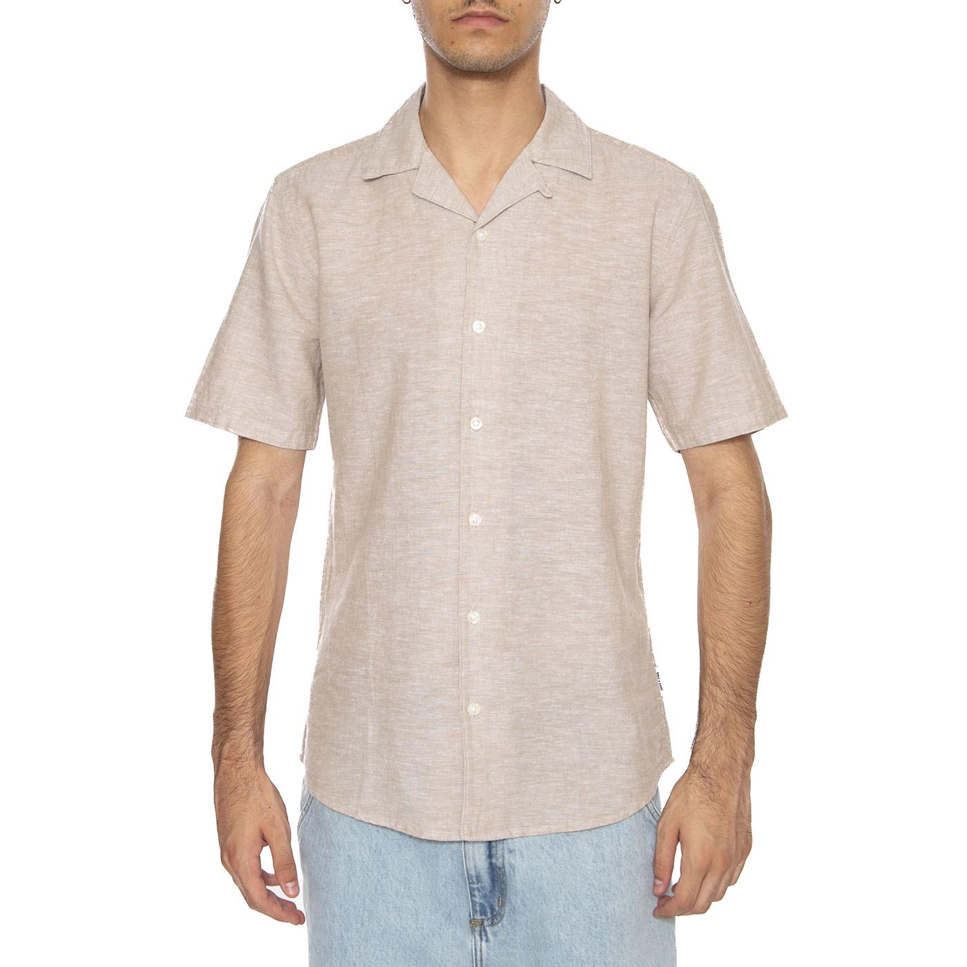 Onscaiden Life Solid Resort Beige - Camicia Mancihe Corte Uomo Beige 22025116-B  ONLY & SONS 