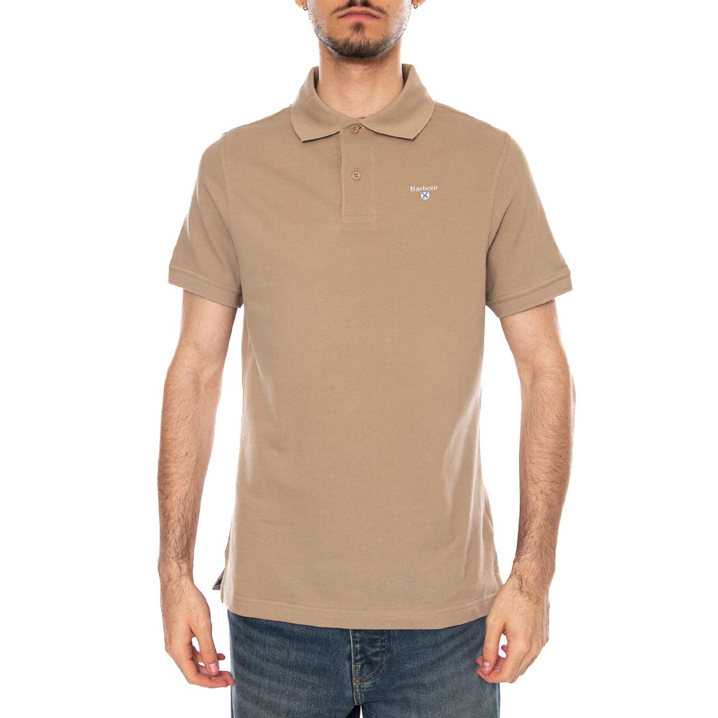 TARTAN PIQUE POLO WASHED STONE/DRESS - Polo Uomo Beige MML0012 ST39 BARBOUR 