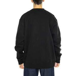 Internationally Known Crewneck Black - Felpa Girocollo Uomo Nera PF00600-BLACK  HUF 