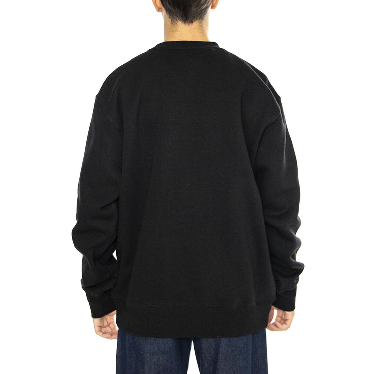 Internationally Known Crewneck Black - Felpa Girocollo Uomo Nera PF00600-BLACK  HUF 