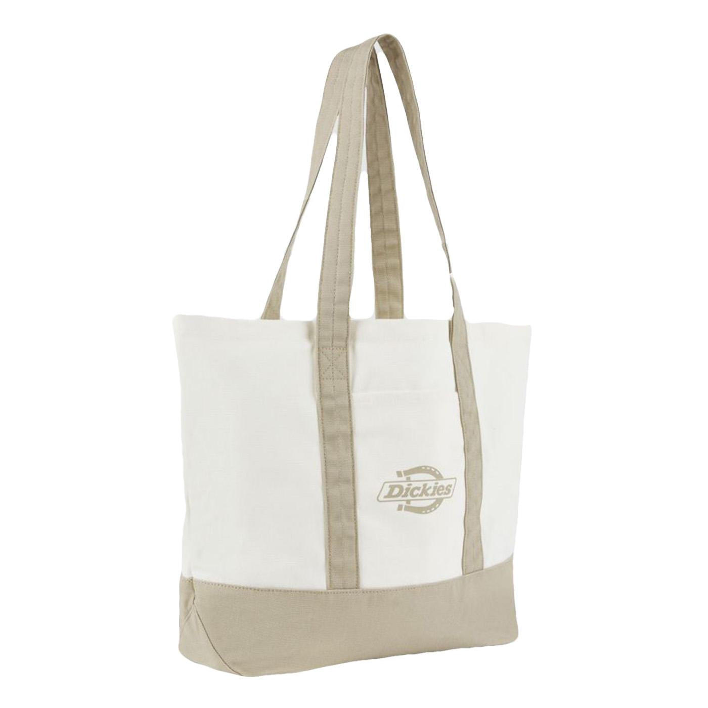 Logo Canvas Tote Egret - Borsa Shopping Bag Bianca DK0A4Z6FC481  DICKIES 