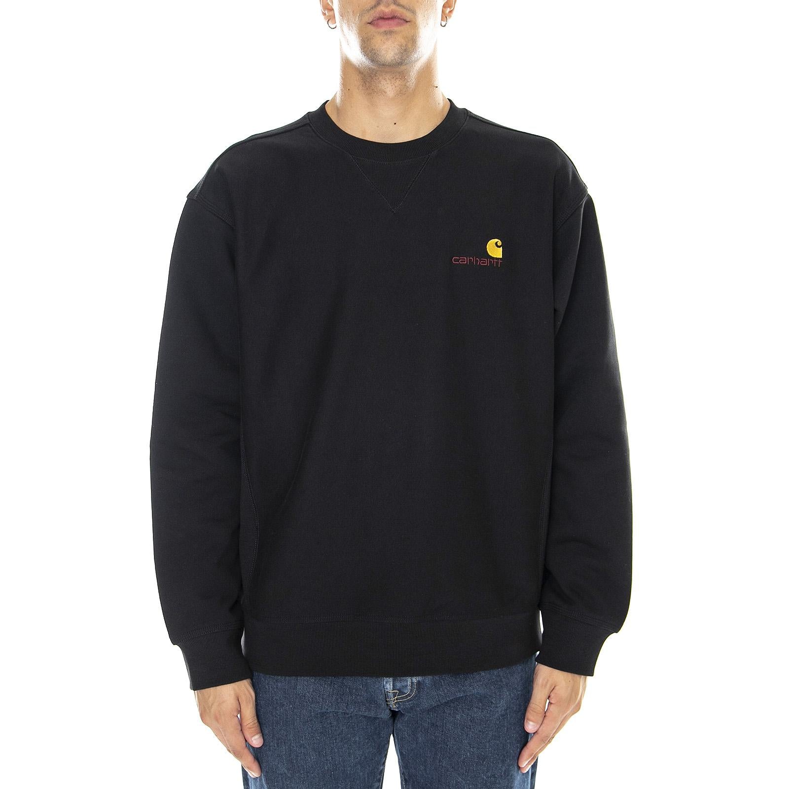 American Script - Felpa Girocollo Uomo Nera I025475.89.XX.03  CARHARTT WIP 