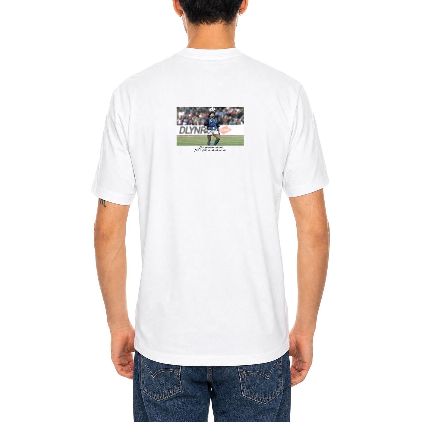 Live Is Life Tee White - Maglietta Girocollo Uomo Bianca TS1366 T4-02 DOLLY NOIRE 