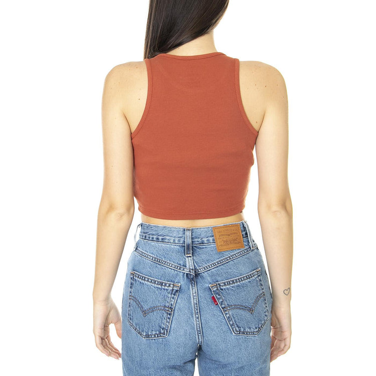 Obey Bow Tie Lamb Rib Megan Tank Terracotta - Canotta Donna Marrone 263732328-TER  OBEY 