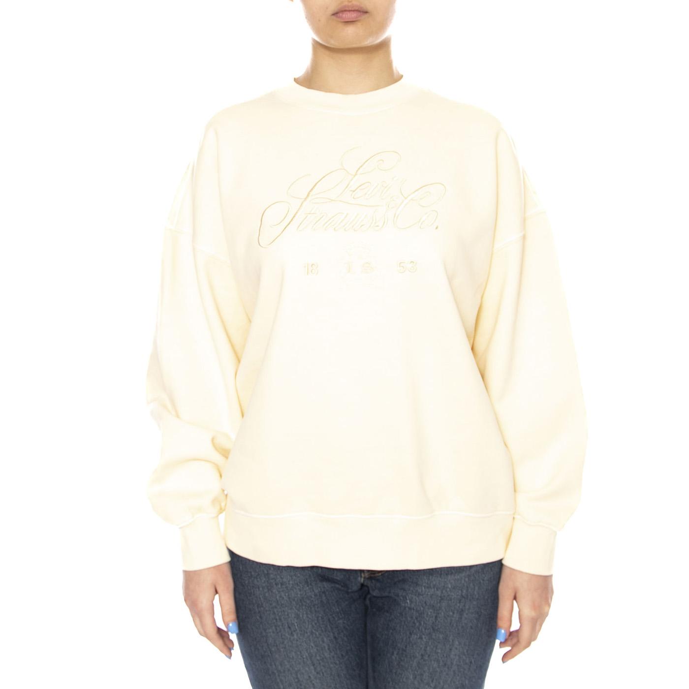 GRAPHIC VINTAGE OVERSIZED CREWNECK SWEATSHIRT YELLOW - Felpa Girocollo Donna Gialla 005GT 0012 LEVIS 