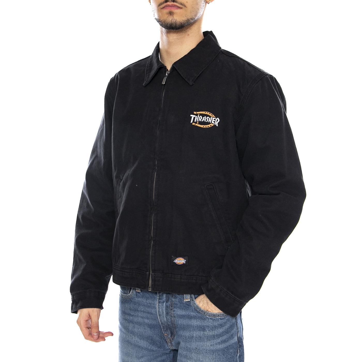 Thrasher x Dickies Jacket -- Giacca Uomo Nera DK0A88CEBLK1 . DICKIES 