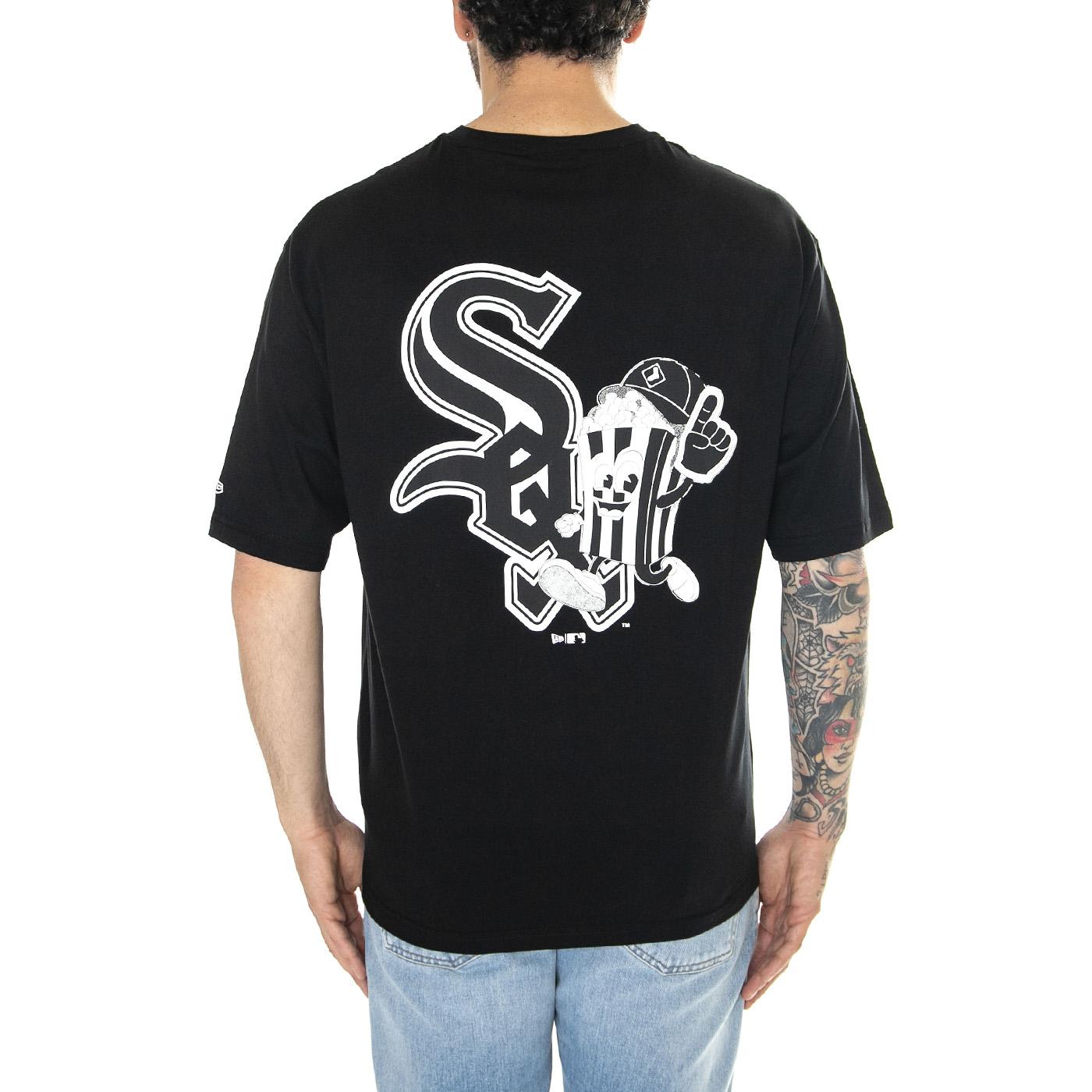 MLB Food Graphic OS Tee Chicago White Sox Black / White - Maglietta Girocollo Uomo Nera 60435535  NEW ERA 