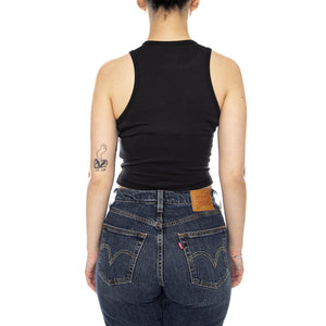 OVAL LOGO TANK BLACK - Canotta Donna Nera VN000XDP BLK1 VANS 