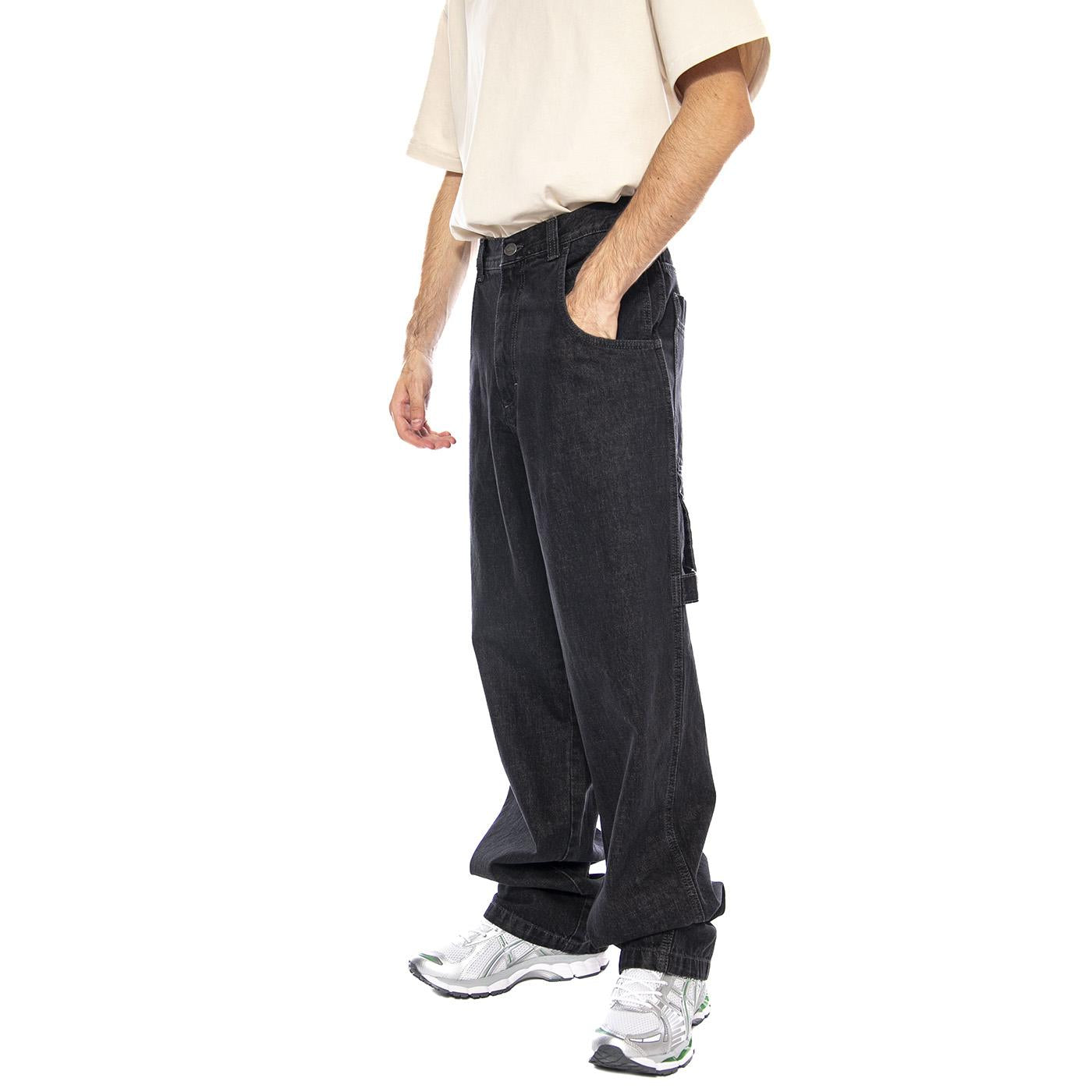 Baggy T. Denim Nero Lav. Solo ST.W - Pantaloni Uomo Neri R.BIANCO-L-BLAK-LF5042 . BLUESKIN 