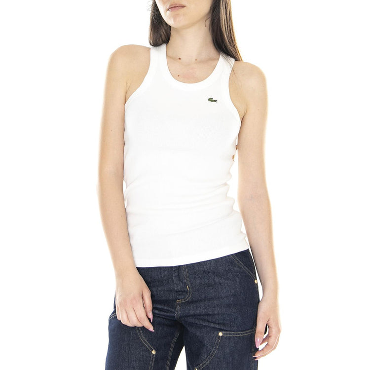 W' T-Shirt 70V White - Canotta Donna Bianca TF5388-70V  LACOSTE 