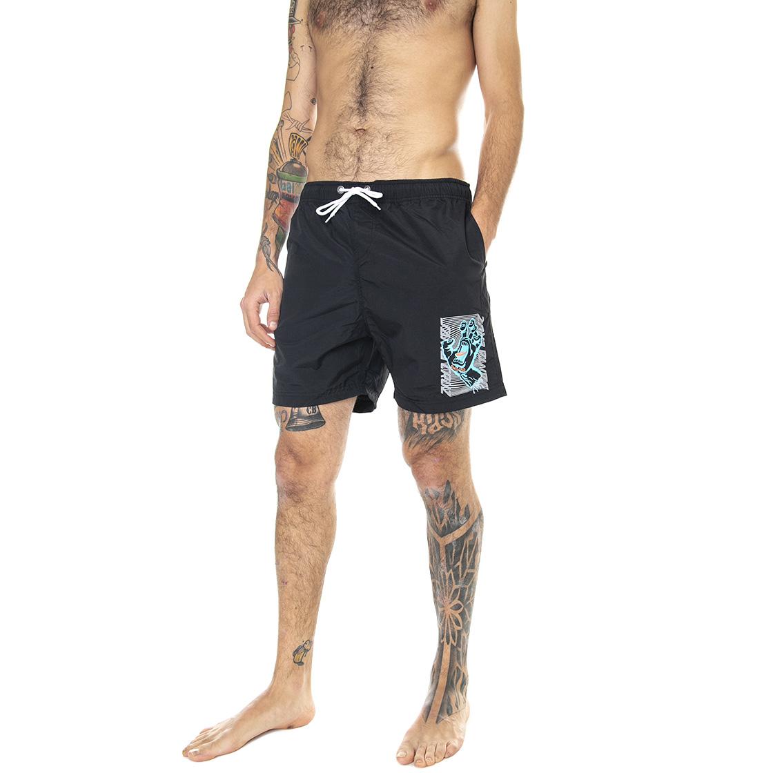 Split Strip Hand Swimshort Black SPHSW-BLK  SANTA CRUZ 