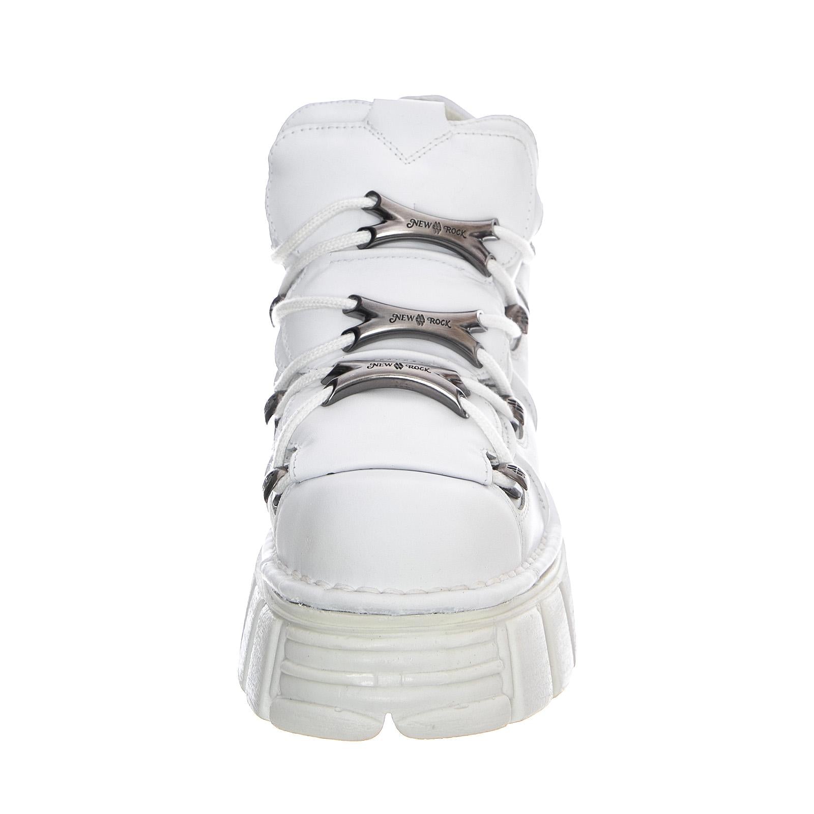 Napa 106-C65 Shoes - White - Scarpe Stringate Profilo Basso Donna Bianche NRSM-106-C65  NEW ROCK 