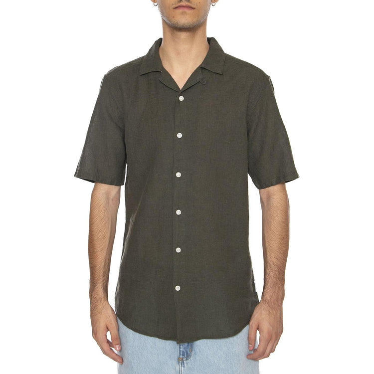 Onscaiden Life Solid Resort Green - Camicia Mancihe Corte Uomo Verde 22025116  ONLY & SONS 