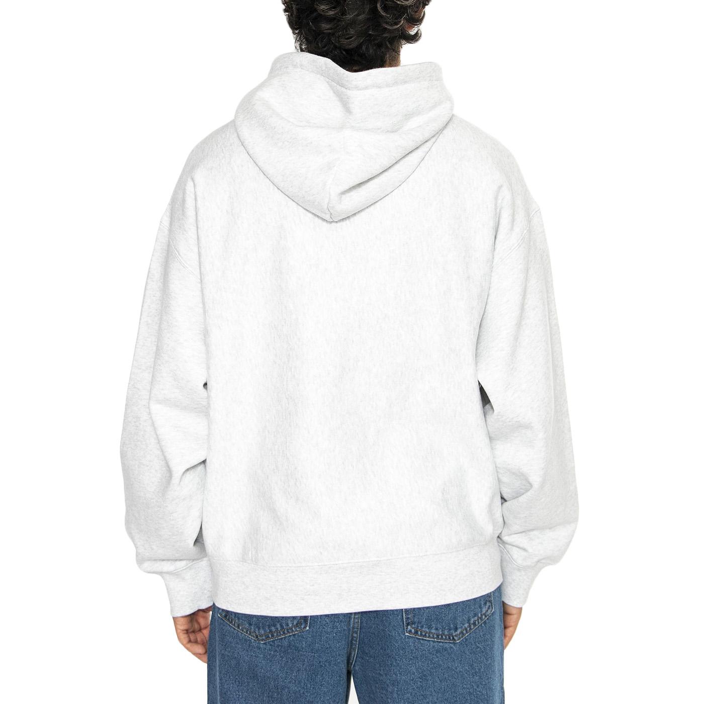 Hooded Label Script Sweat Ash Heather - Felpa con Cappuccio Uomo Grigia I034430.482XX  CARHARTT WIP 