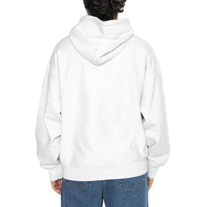 Hooded Label Script Sweat Ash Heather - Felpa con Cappuccio Uomo Grigia I034430.482XX  CARHARTT WIP 