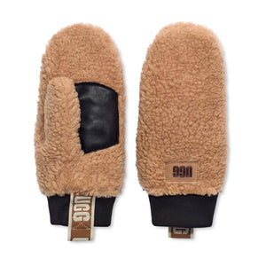 Sherpa Mitten W Logo Tape Caramel - Guanti Beige 21631BX-CARM  UGG 