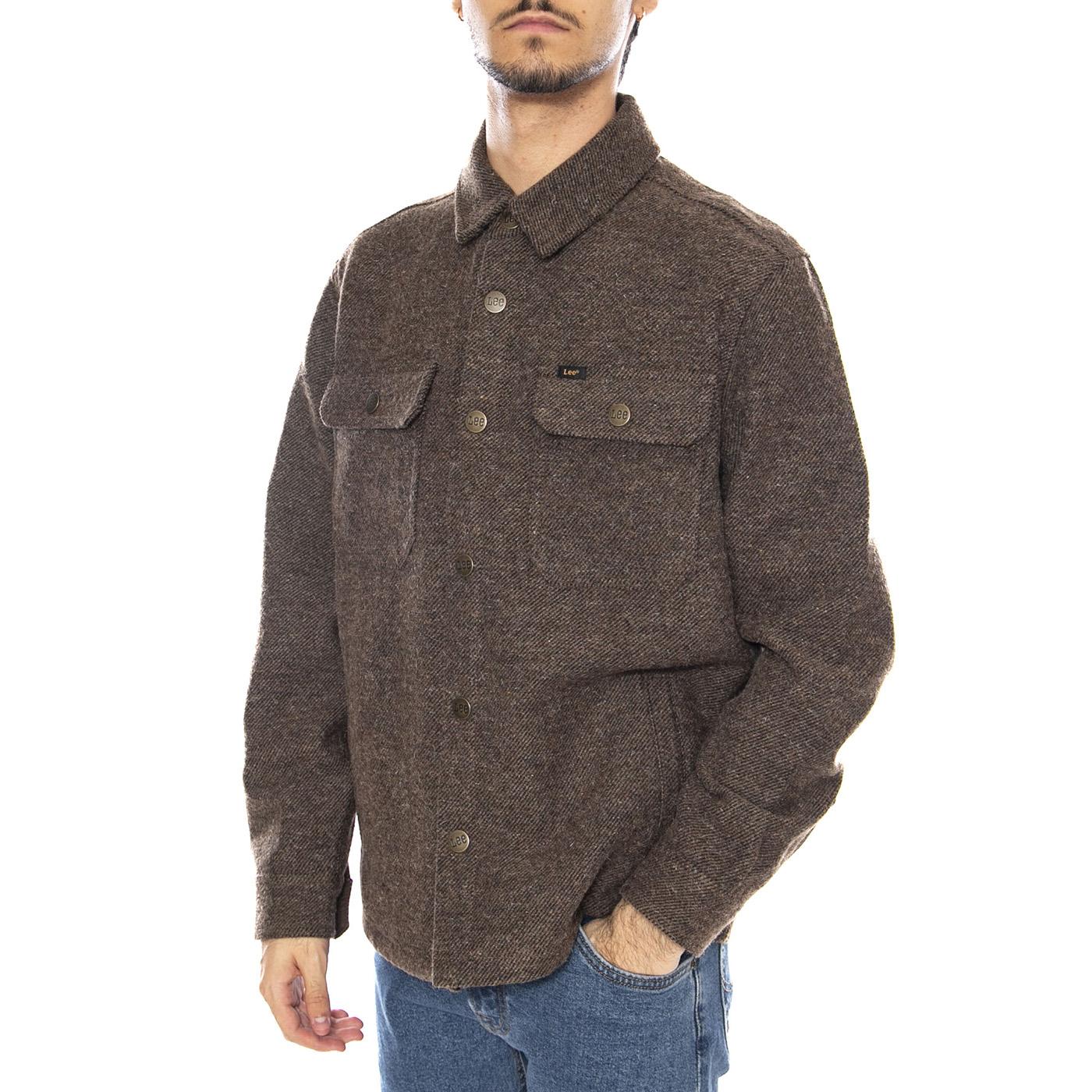 Overshirt Brwon Jaspe - Giacca Sovracanicia Uomo Marrone 112371313  LEE 