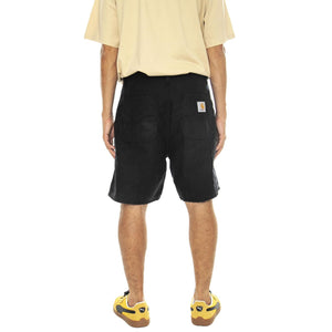 Walter Single Knee Short Black rinsed - Bermuda Uomo Neri I033583.8902  CARHARTT WIP 