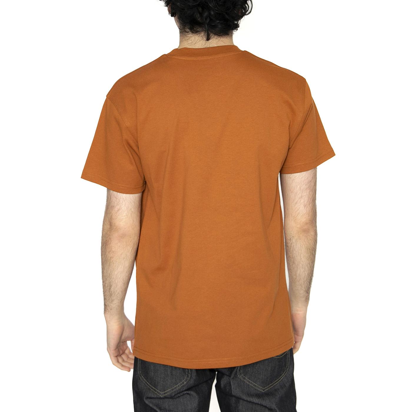 S/S American Script T-Shirt Sienna - Maglietta Girocollo Uomo Arancione I029956.2LWXX  CARHARTT WIP 