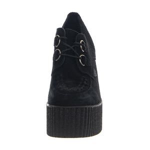 Wedge Wulfurn Black Suede - Scarpe Stringate Profilo Alto Donna Nere 11867  UNDERGROUND 