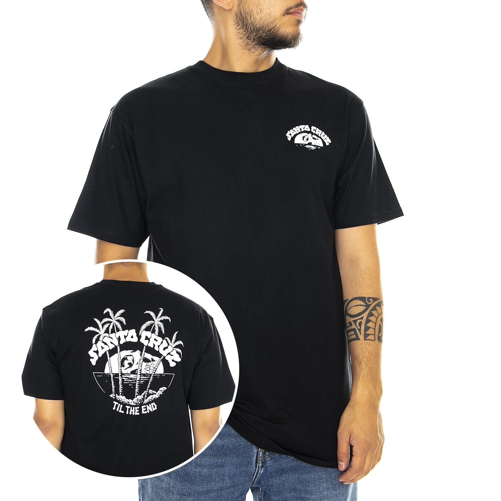  Horizon Tee Black  SANTA CRUZ 
