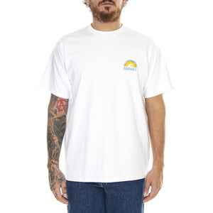 S/S Aspen T-Shirt White /heavy enzyme wash - Maglietta Girocollo Uomo Bianca I032413.024G  CARHARTT WIP 